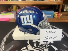 Jaxson Dart New York Giants Signed Autographed Speed Mini Helmet Fanatics COA