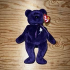 VINTAGE LIMITED EDITION TY BEANIE BABY PRINCESS DIANA BEAR PVC PELLETS 1997 NEW