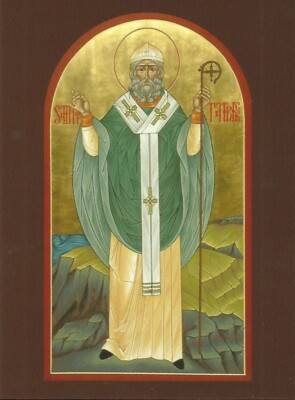 Postcard St. Patrick Devotional Print Prayer Card Icon MINT