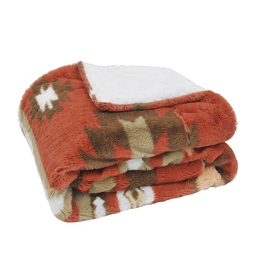 Southwest Sherpa Fleece Throw Blanket Ultra Soft Reversible Cozy Plush Blanket - Picture 24 of 32