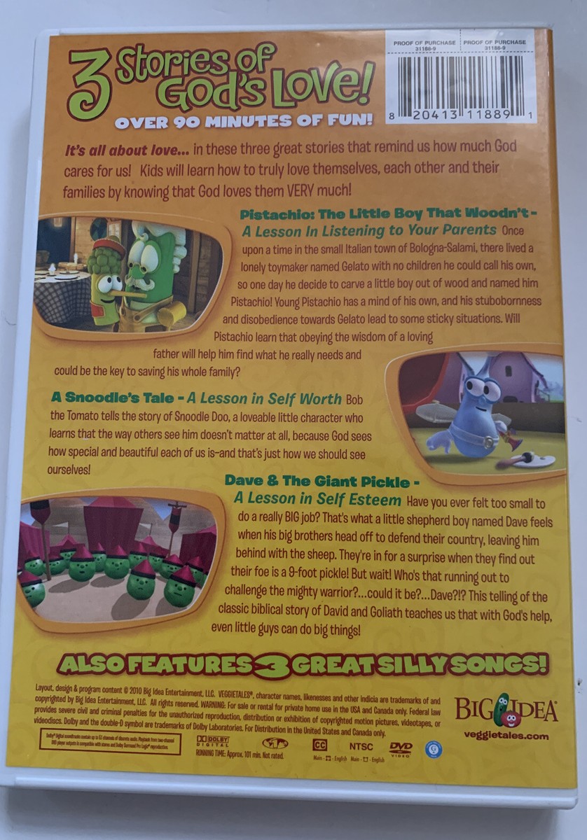 Veggietales Triple Feature Pistachio,Snoodle's Tale Dave Giant