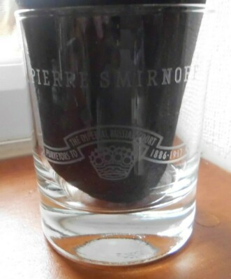 PIERRE SMIRNOFF RUSSISCHES HOFWAPPEN SCHWERER SOCKEL GLAS 31/2 ZOLL (9 CM) 6 VERFÜGBAR