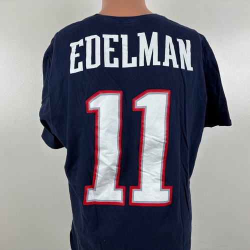 Nike Julian Edelman Jersey T Shirt Mens Size XL New England Patriots Blue NFL