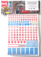 Busch 8128 Verkehrszeichen & StraßEnnamen, Spur N 1:160, Neu+Ovp