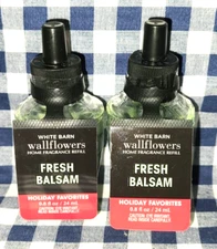 NEW 2-Pack FRESH BALSAM Wallflower Refill Bulbs SEALED Bath & Body Works