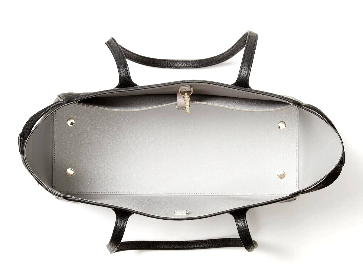 Nuova borsa grande Kate Spade nodo in pelle di ciottoli nera