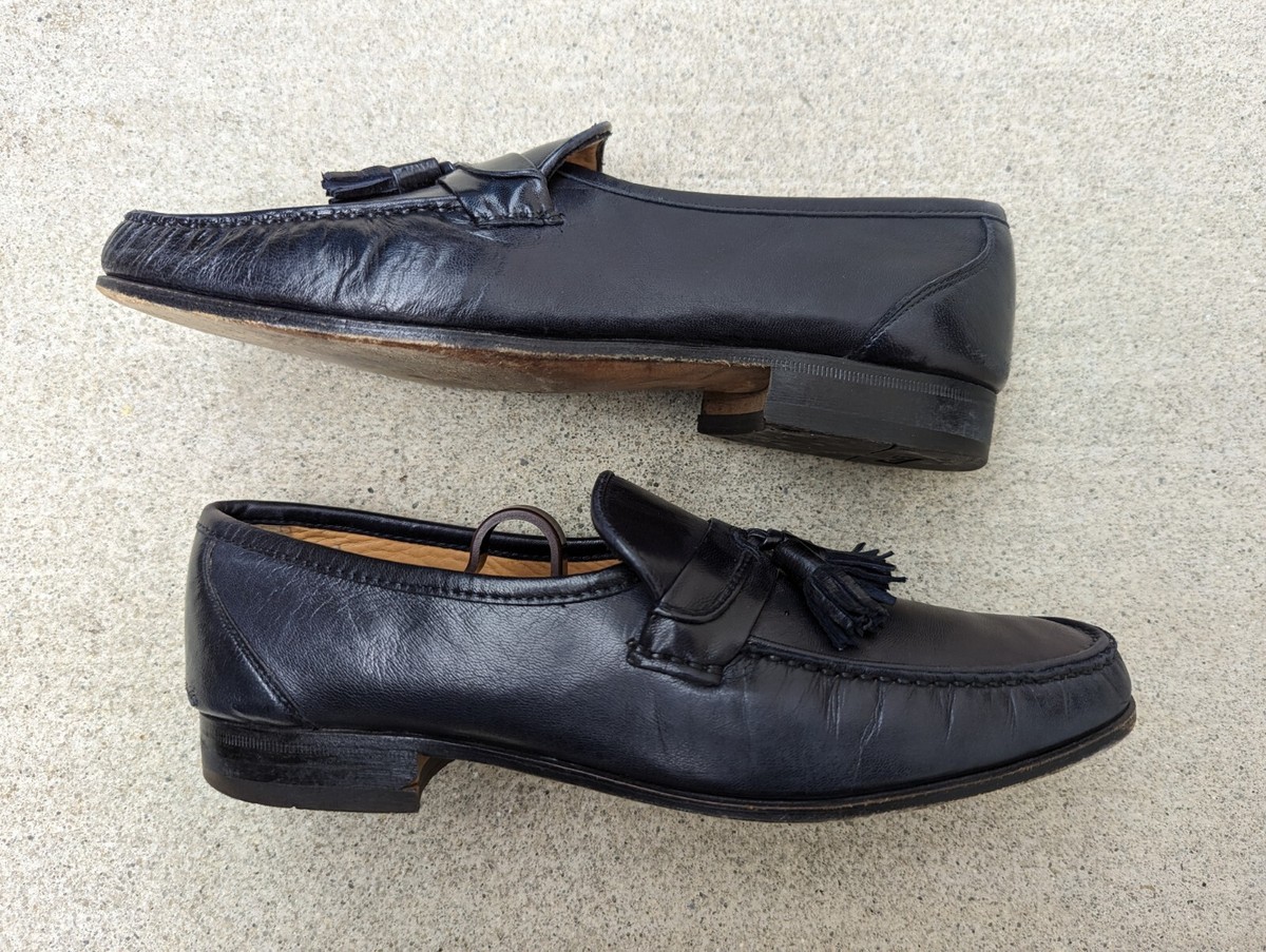 Bally Of Switzerland Men\'s Dress Shoes Size 7.5 F Tassel Loafers Black Leather Bally Men main image 2