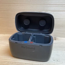 Resound GN C-4 Black Hearing Aids Charging Case , Missing Inserts