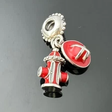 PANDORA Firefighter Dangle Charm Sterling Silver 925 Ale in a gift box #78
