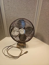 FRIGID Mid Century 12" Oscillating Fan - Steel Heavy !! Works Great ! GE