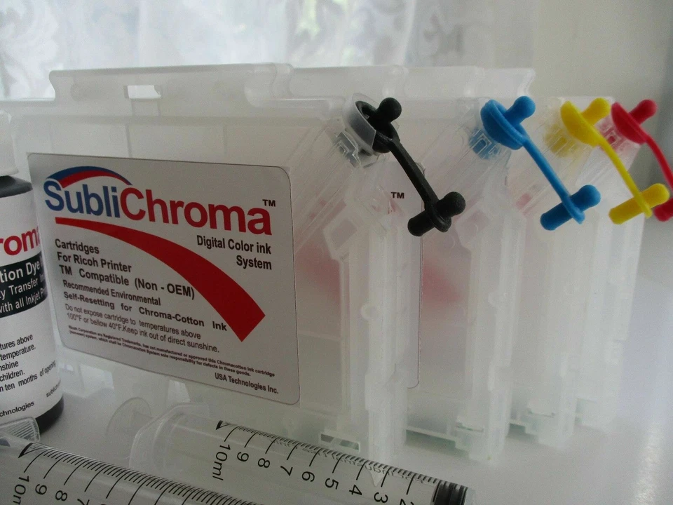 KIT TINTA DE SUBLIMACIÓN, PARA USAR CON RICOH SG2100 3110 7100DN SG3110SF 7100 GC41 Foto 3 de 4