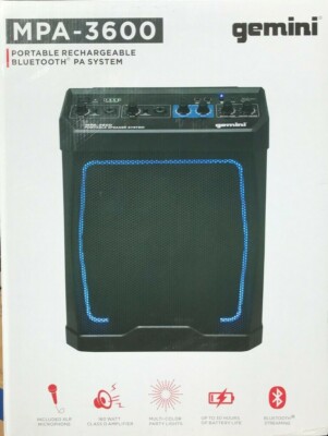 Gemini Mpa Gemini Bluetooth Speaker 3000 Watt Gemini MPA-3600