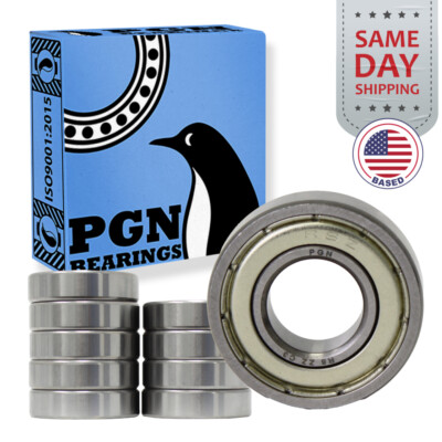(10) R8-ZZ Premium Metal Shield Ball Bearing C3, 1/2''x1-1/8''x5/16'', R8z