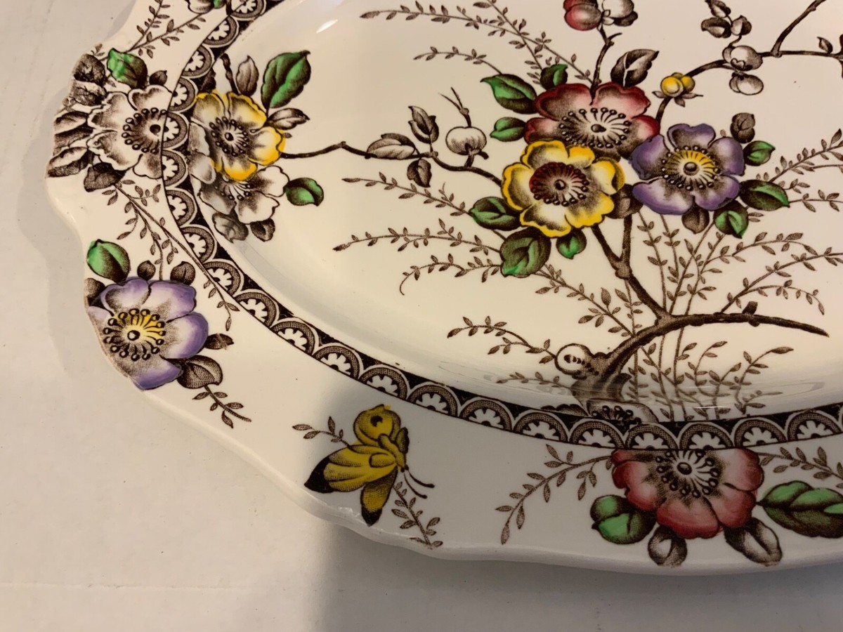 Alfred Meakin Medway Dark Brown Floral 12 1/2