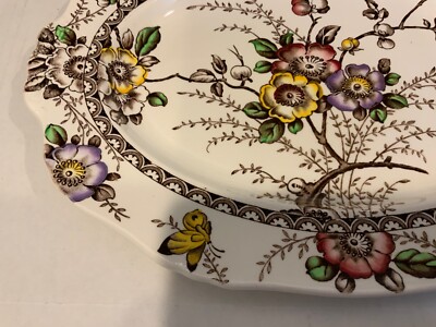 Alfred Meakin Medway Dark Brown Floral 12 1/2