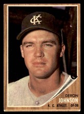 1962 Topps #82 Deron Johnson Kansas City Athletics EX