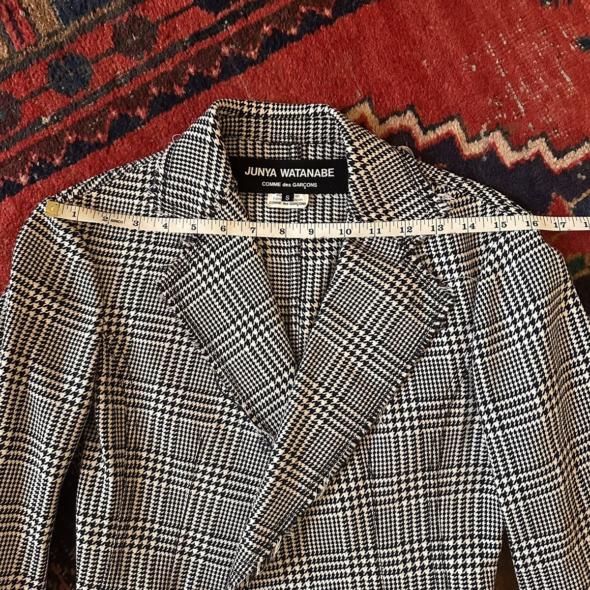 Junya Watanabe Comme Des Garcons Distressed Houndstooth Blazer