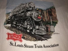 Steam Locomotive St Louis Steam Train Assoc. VTG 90's Tshirt single stitched L