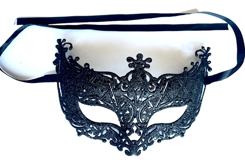 MASCHERA VINTAGE PIZZO MARDI GRAS MASCHERA OCCHI COPERTURA PLASTICA RESISTENTE REGOLABILE - Foto 1 di 5