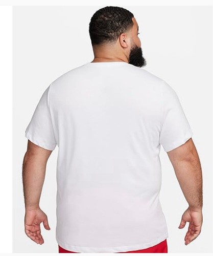 Nike Shirt Mens S White Red Swoosh Logo Short Sleeve Casual Adult NWT! Soft - Imagen 6 de 13