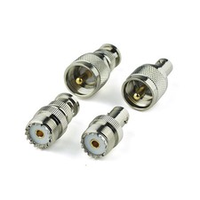 BNC-UHF RF connector Coax Adapter Kit BNC to UHF SO-239 PL-259 4 type straight