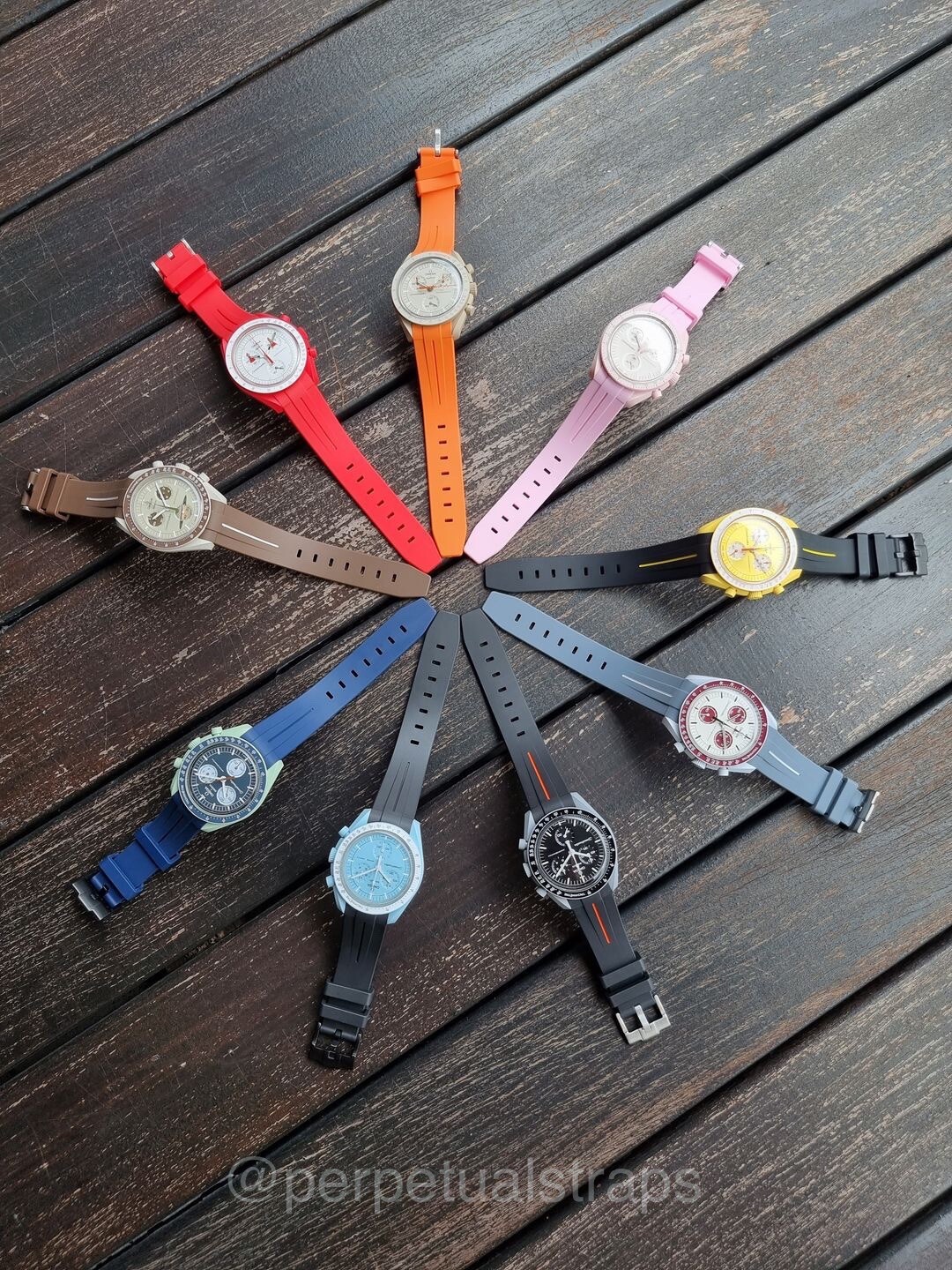 Buy TRIPLE BLACK - RUBBER WATCH STRAP for Omega X Swatch Speedmaster MoonSwatch Online at Lowest 