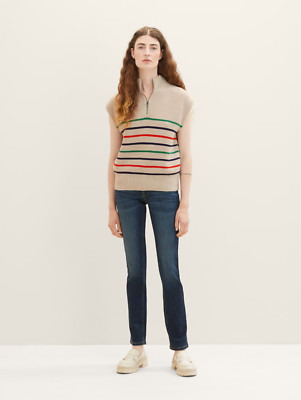 TOM TAILOR Damen Jeans 'Alexa' – Straight Fit, Mit Stretch, Aus Baumwolle-Viskose, Five-Pocket