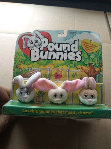 1997 Galoob Toys Pound Bunnies 3 Pack New In Sealed Original Package - Picture 2 of 6
