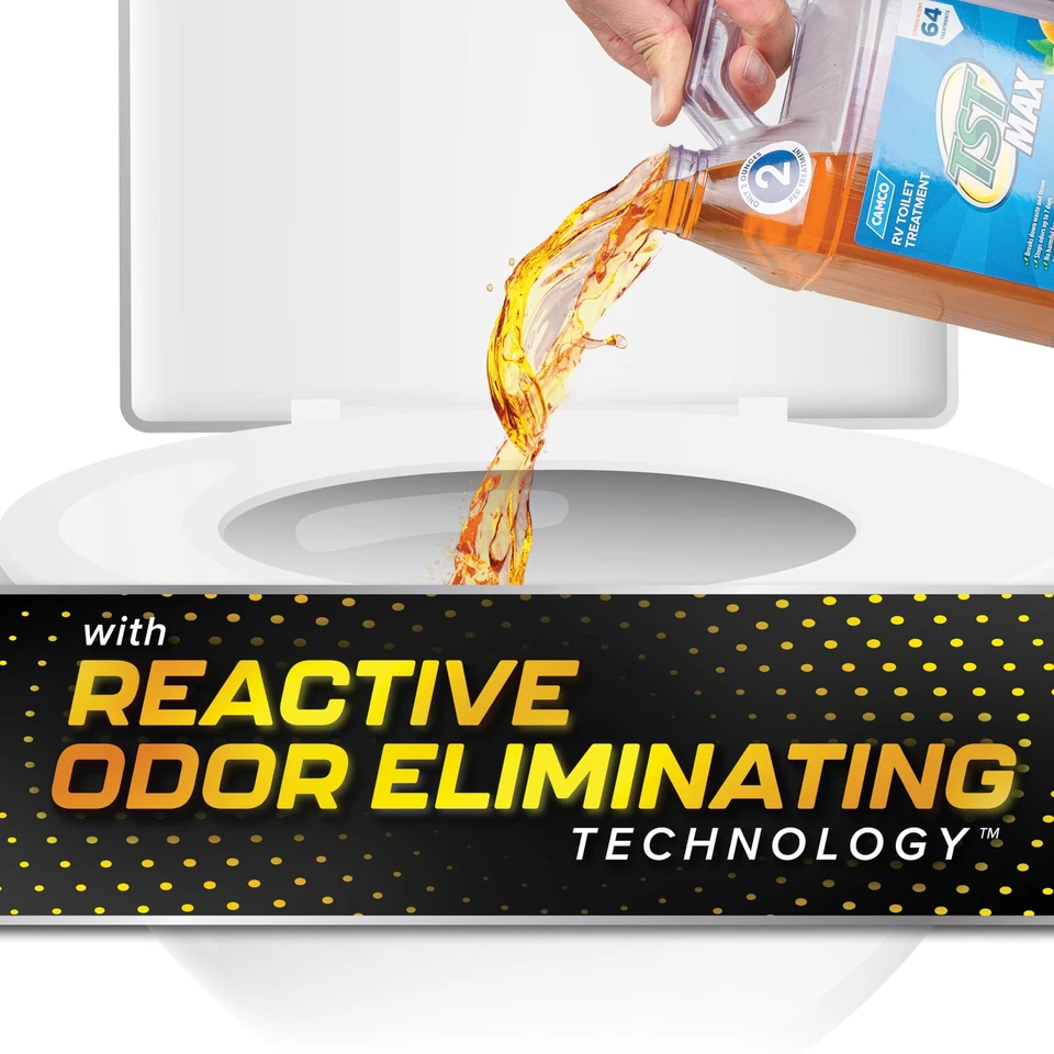 Eliminador de olores Camco TST MAX Citrus RV tratamiento de inodoro 128 fl oz 7 días Foto 3 de 4