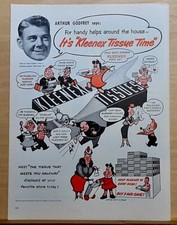 1953 magazine ad for Kleenex - Little Lulu, entertainer Arthur Godfrey recommend