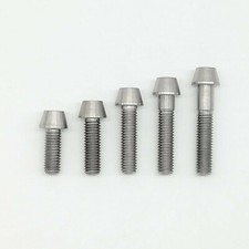 4pcs/lot Titanium Ti M8x20 M8X25 M8X30 M8x35 M8X40 Taper Head Screws Ti Hex Bolt