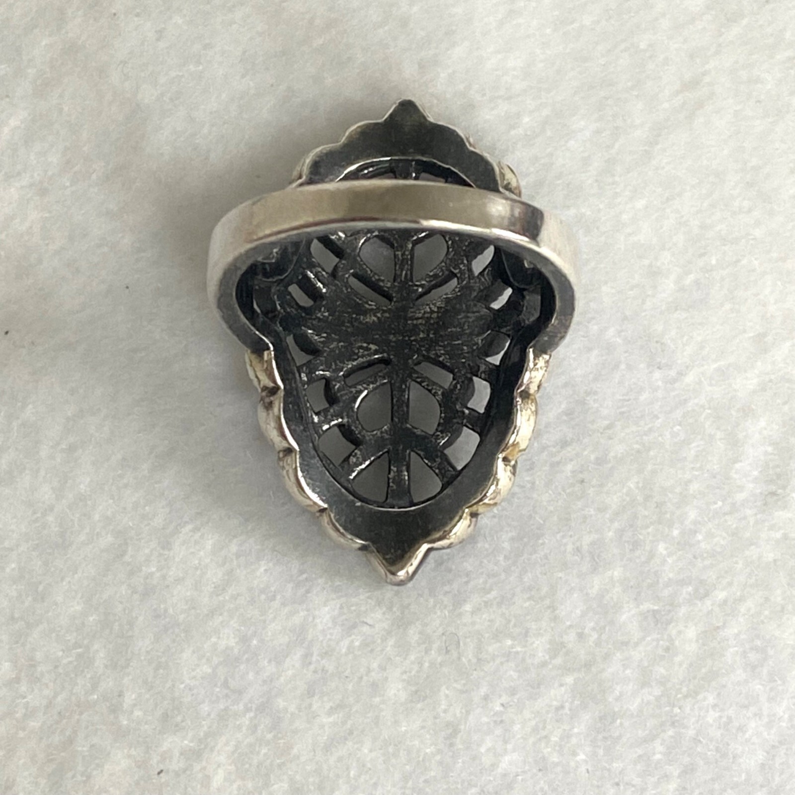 Sterling Silver 925 Openwork Scrollwork Wide Blac… - image 7