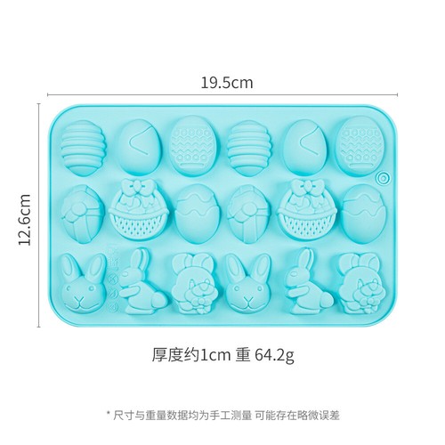 18 Easter Eggs Bunny Rabbit Silicone Mould Chocolate Fondant Jelly Ice Cube Mold - Picture 14 of 16