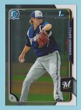 2015 Bowman Draft Chrome RC Tyler Wagner Milwaukee Brewers #BCP143