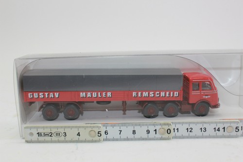 WIKING 048804 Tractor Trailer MB Spedition Gustav Mäuler 1:87 H0 New IN Boxed - Picture 3 of 6