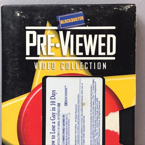 How to Lose a Guy in 10 Days VHS Video Tape Hudson Blockbuster BUY 2 GET 1 FREE! - Picture 4 of 12