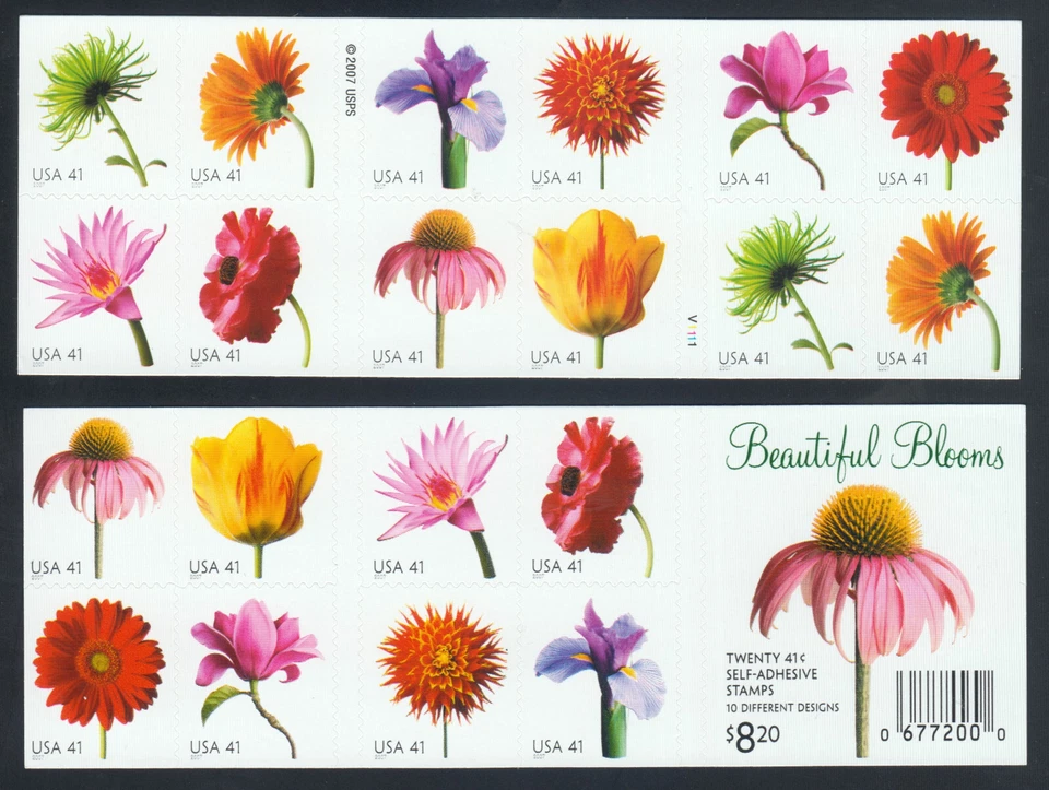 US Stamp Scott #4185A Blooming Flowers Booklet Panes, 20 Panes of 20 (400pc) - Image 2 of 2