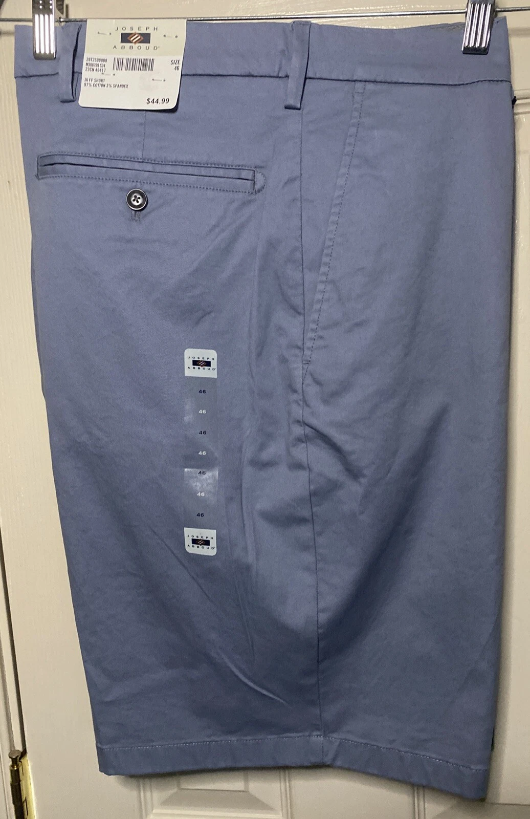 Joseph Abboud Mens Chino Shorts Size 46 Khaki Blue Gray Modern Fit New NWT
