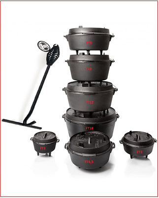 Petromax Dutch Oven mit Deckelheber  Ft1-Ft18  zur Auswahl mit und ohne Füsse