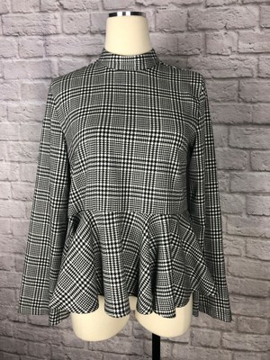houndstooth peplum top