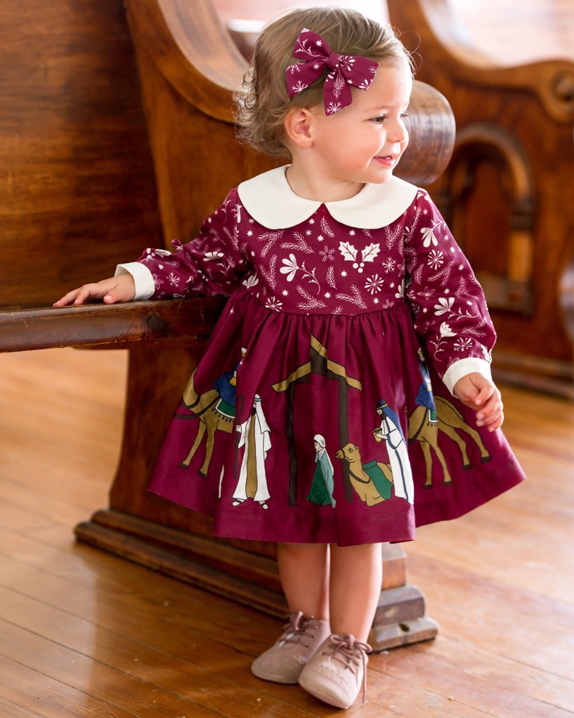 NEW 18M ELEANOR ROSE Silent Night Nativity Manger Jesus PAISLEY Christmas  Dress