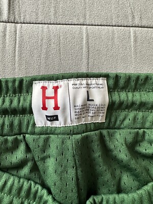 HUF Brand Basketball Shorts sz Large keith hufnagel PT00226 HUFS