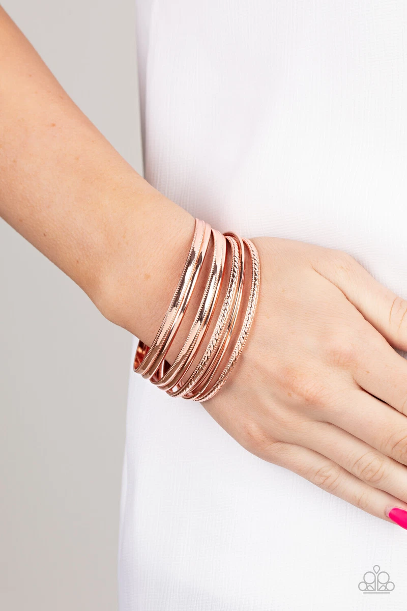 Stackable Shimmer Copper Paparazzi Jewelry Accessories Bangle