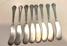8 Vintage Reed & Barton Sierra Silverplate Flatware Butter Spreader KNIVES KNIFE