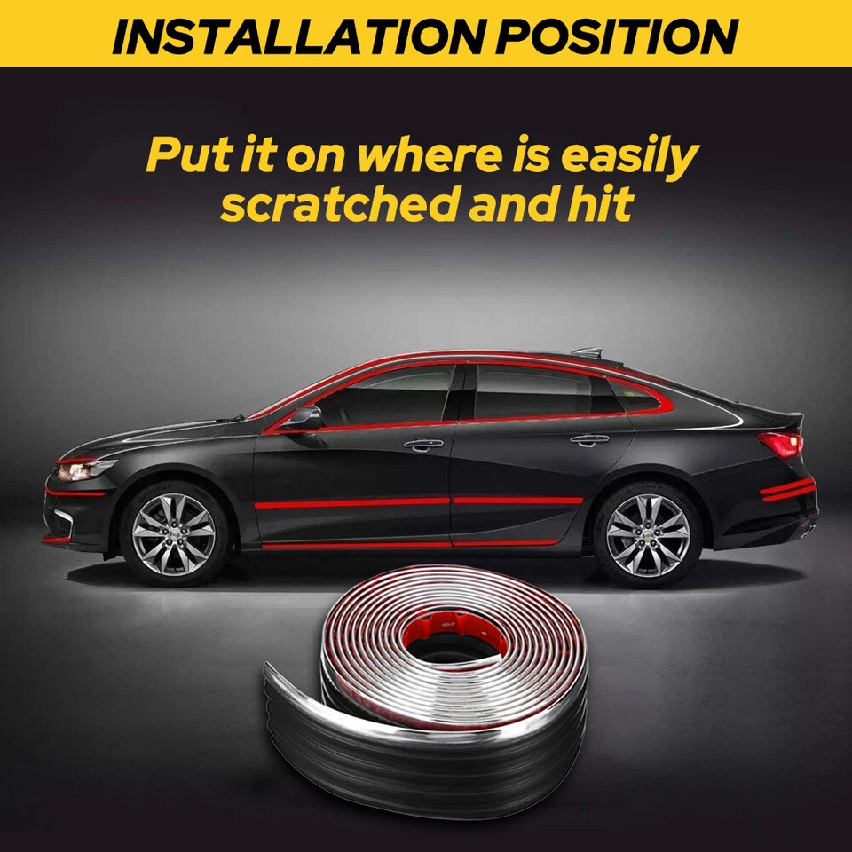 Para 88-98 Chevy GMC Carrocería Moldura Lateral Cromo Camión Tahoe Yukon Blazer Suburban Foto 3 de 4