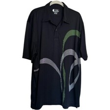 IZOD X-Treme Function Black Golf Polo Shirt Mens Size Large Cool  Dry Wicking