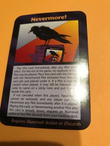 NEVERMORE! : Assassins Illuminati INWO CCG : 1996 TCG - Low Print set, Poe Raven