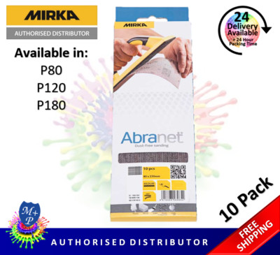 Mirka Abranet 70 x 198 mm Schleifstreifen - 10er Pack - Körnung P80, P120 oder P180