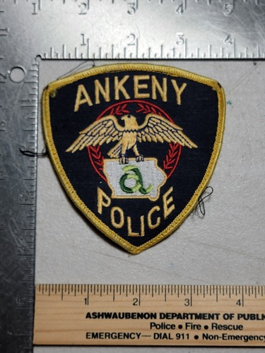 LE3 Police patch patches Iowa Ankeny used