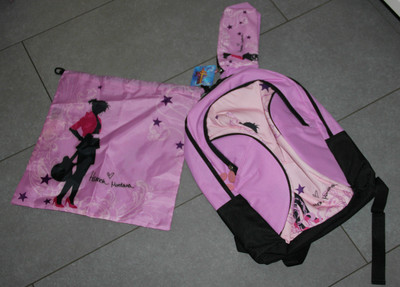 Hannah Montana Rucksack Turnbeutel Schlampermäppchen 3er Set NEU